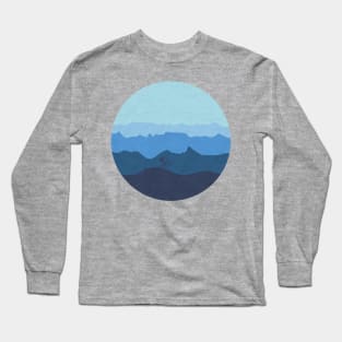 Mountain Biker cycling the mountains Long Sleeve T-Shirt